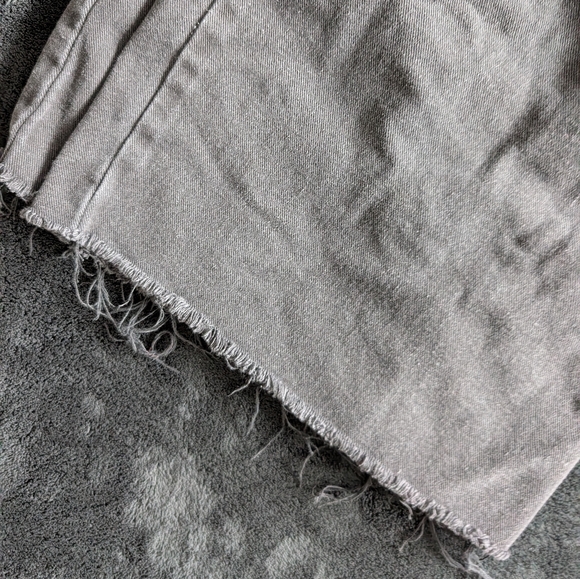 Black Distressed High Rise Wide Leg Raw Cut Rewash Jeans 31x28 Grunge Neutral - Picture 4 of 13